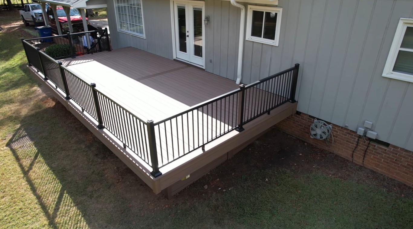 Beautiful wraparound composite deck transformation in Chandler backyard